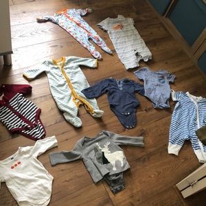 9 piece lot of 0-3 month boys - KicKee Pants, Gap